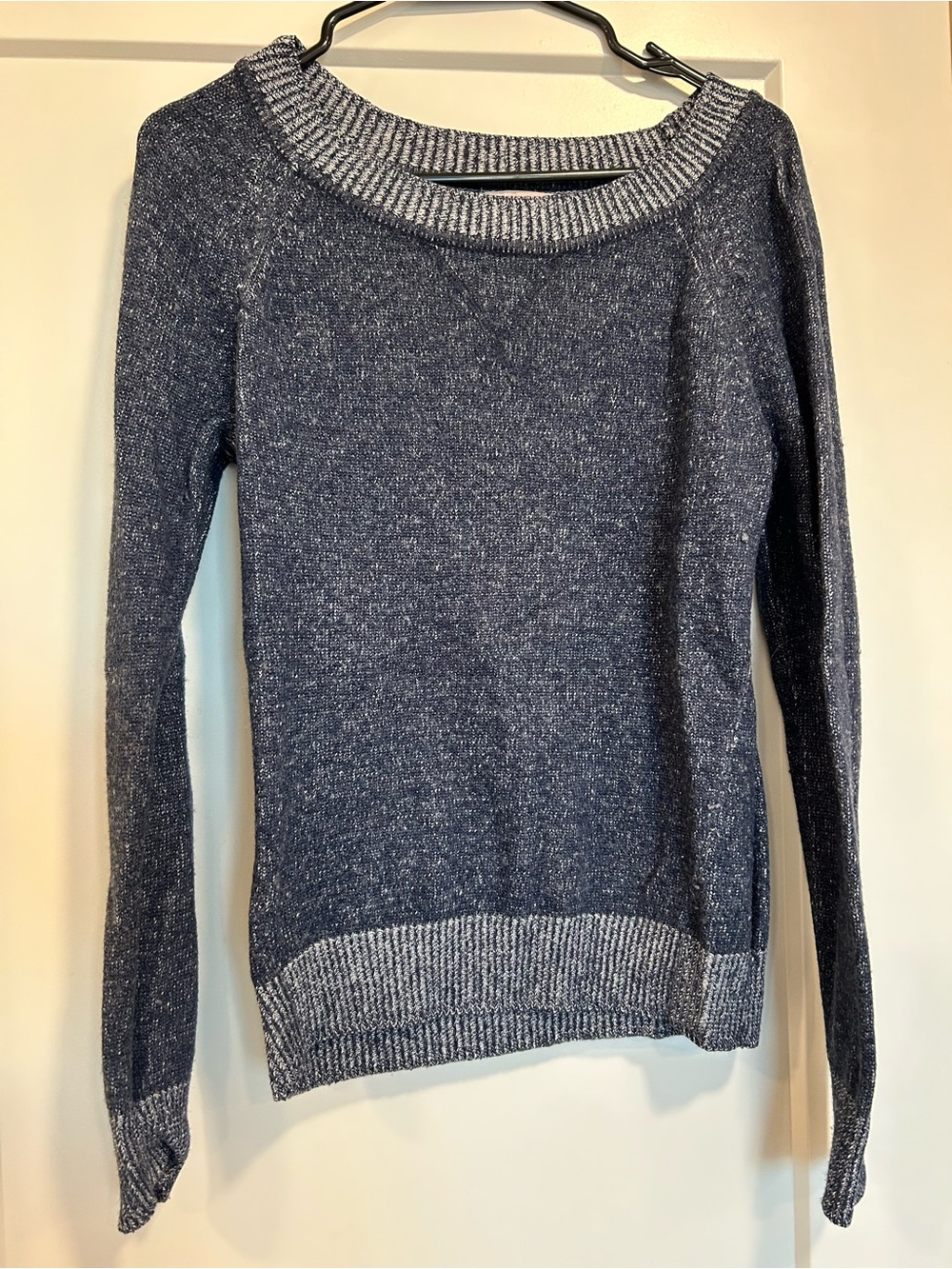 GAP Navy Heather Scoopneck Knit Sweater
